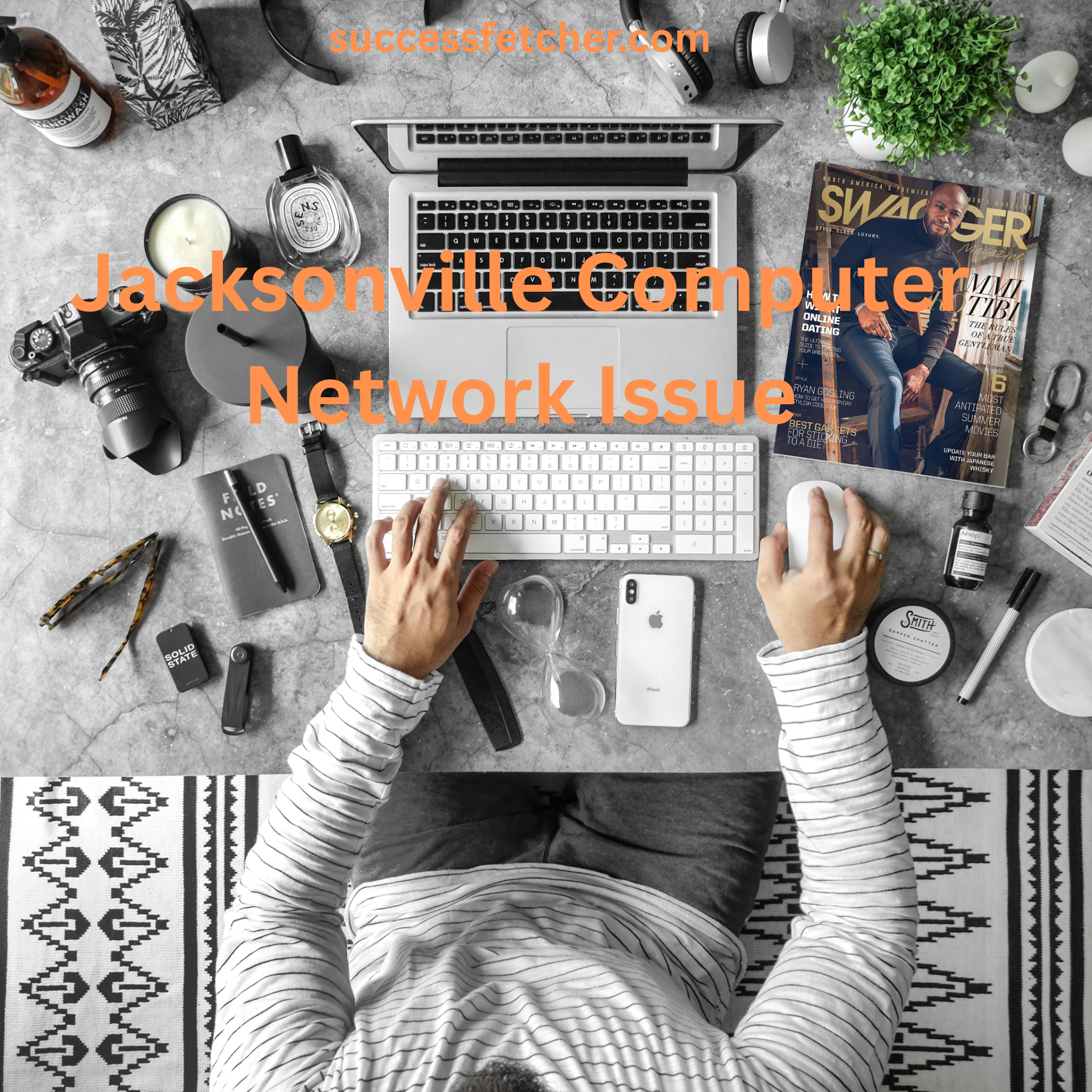 Technician troubleshooting Jacksonville computer network issue