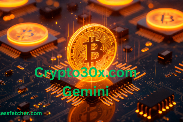 Crypto30x.com Gemini platform interface showing crypto trading performance charts